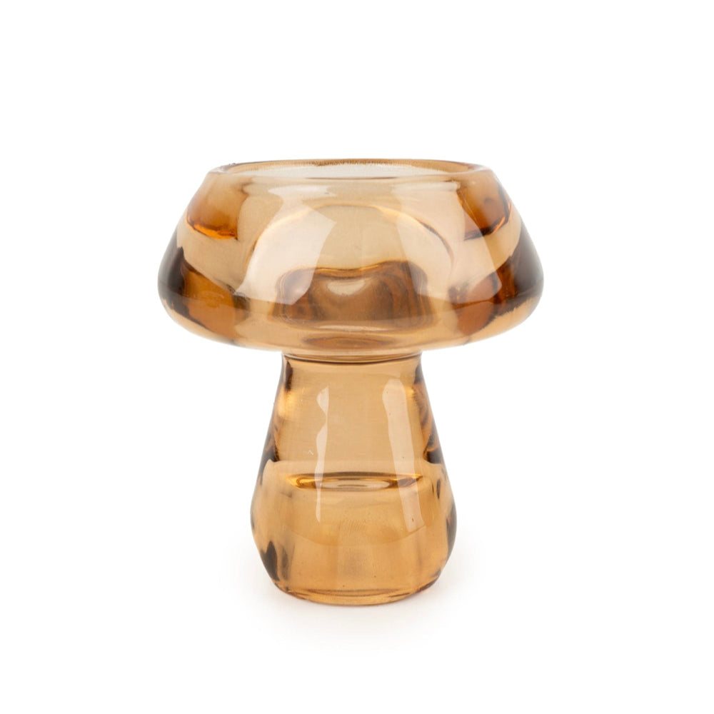 Amber Mushroom Tea Light / Candle Holder