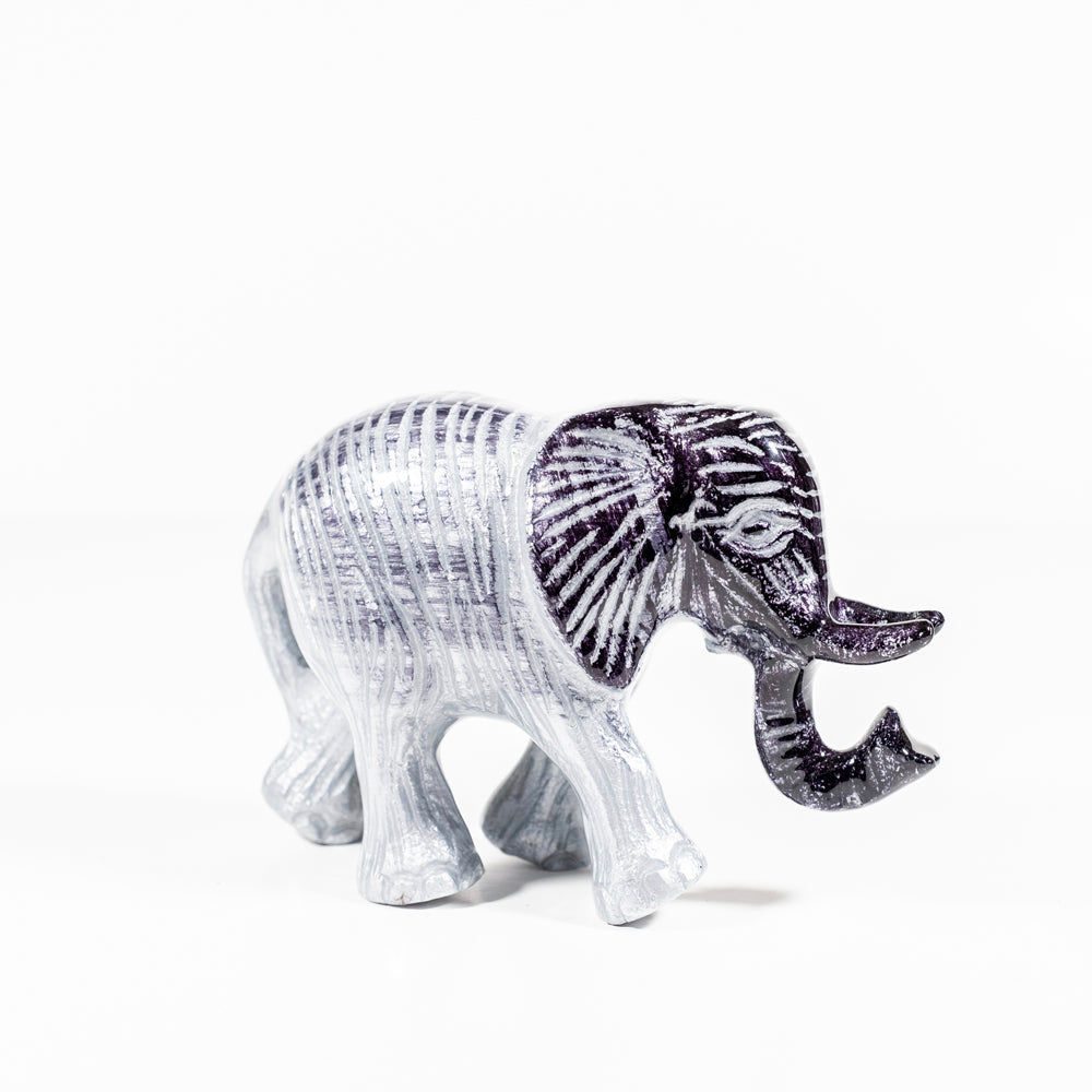 Black & Silver Walking Elephant