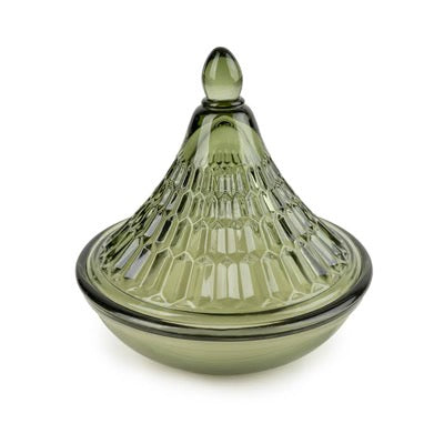Embossed Tagine Glass Candle – Green