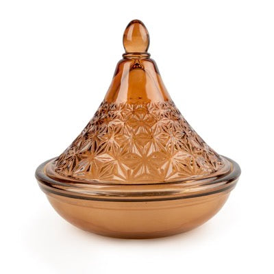 Embossed Tagine Glass Candle – Terracotta