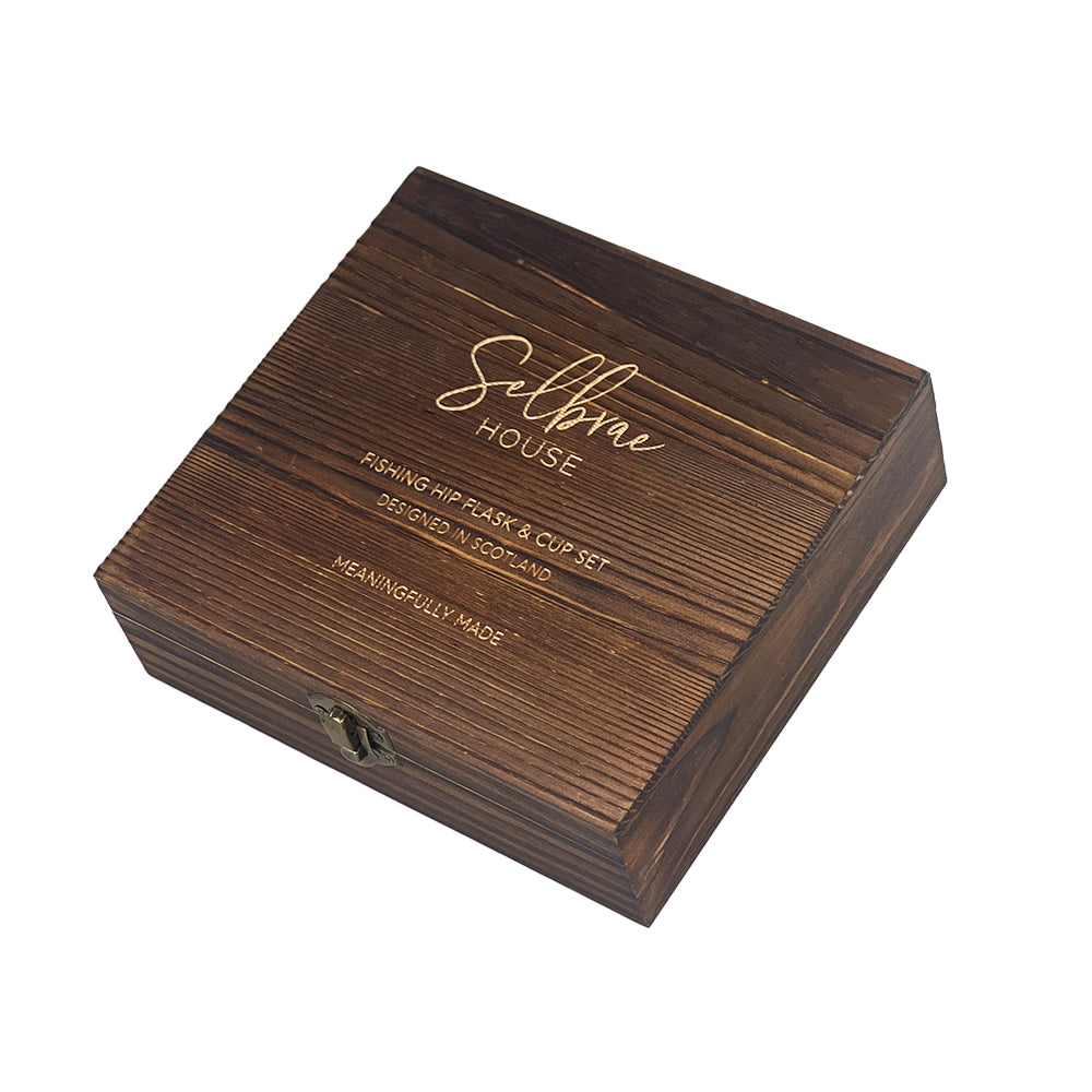 Fishing Hip Flask & Cup Set