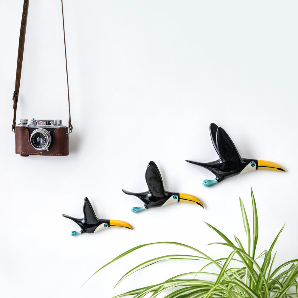 Ceramic Toucan Wall Set