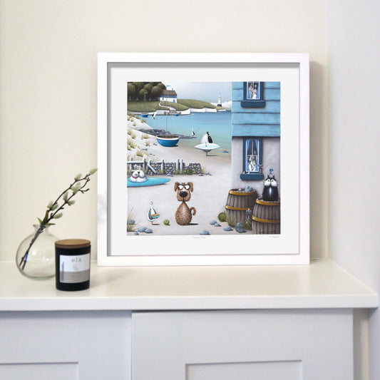 Chip | Framed Canvas Board Print by Simon Clarke