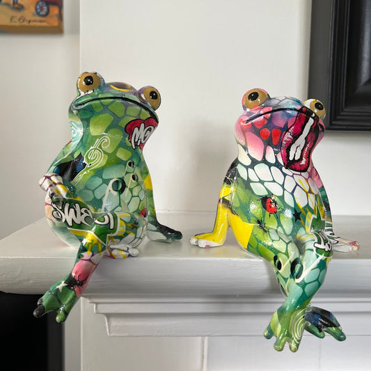 Frappe Frog | Street Art Sculpture | Red Lobster Gallery