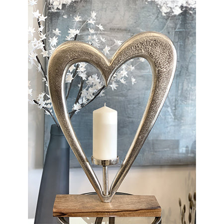Iron Arch Heart Candle Holder (Med Red Heart) - Big Bear Furniture