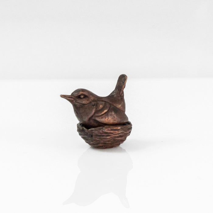 Wren In Nest | Bonsai Bronze