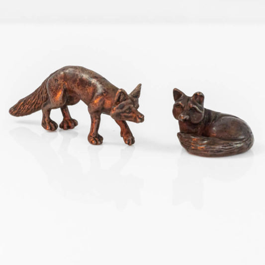 Fox Lying Bonsai Bronze
