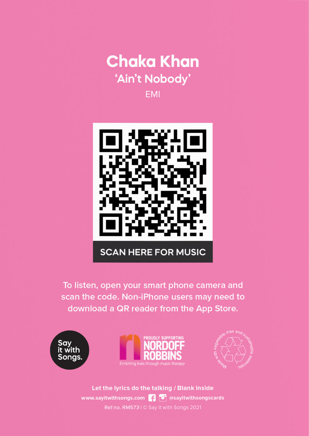 Ain't Nobody – Chakka Kahn | Card