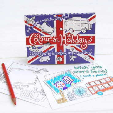 Colour-In Holiday Postcards