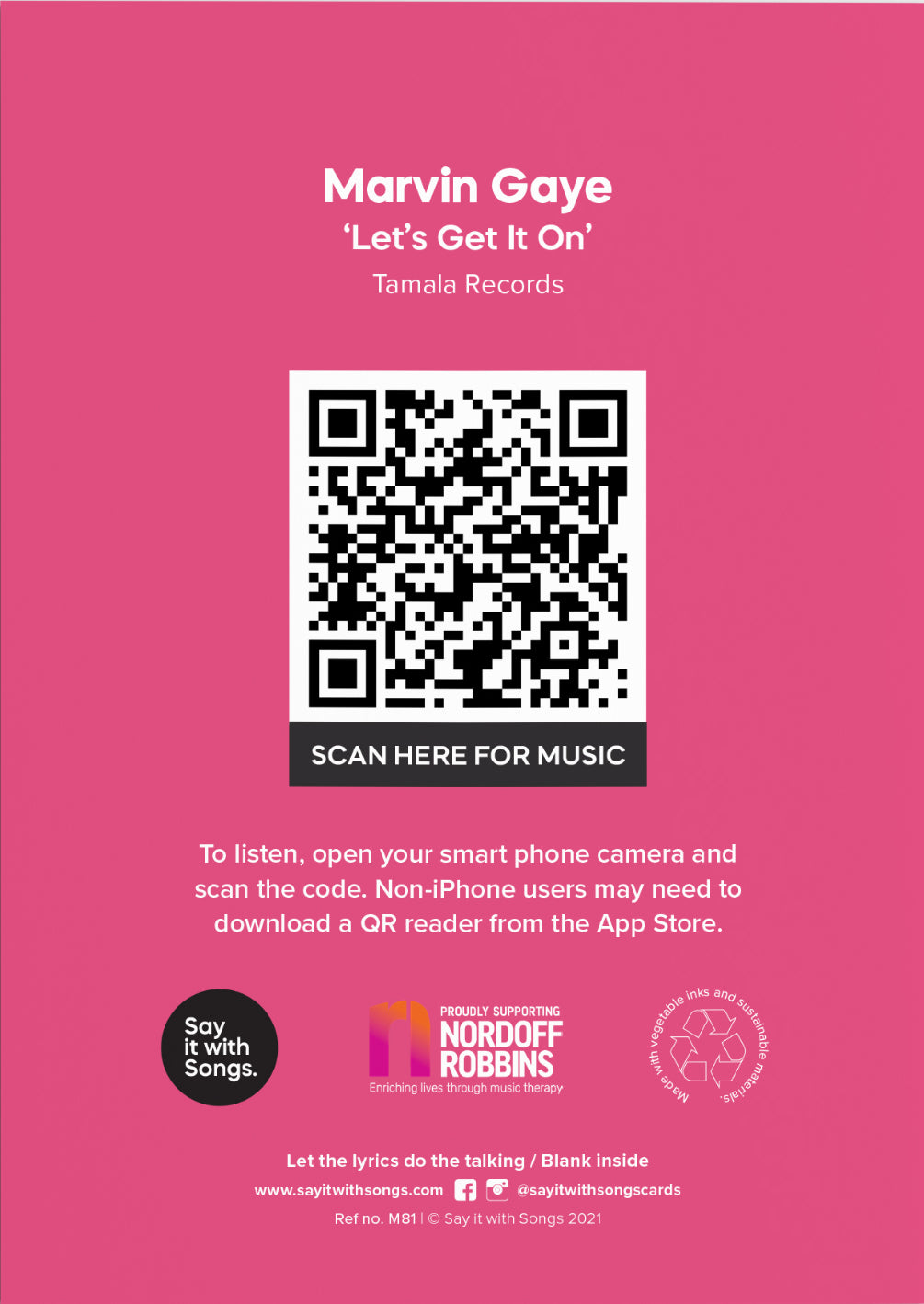 Lets Get it On – Marvin Gaye | Card