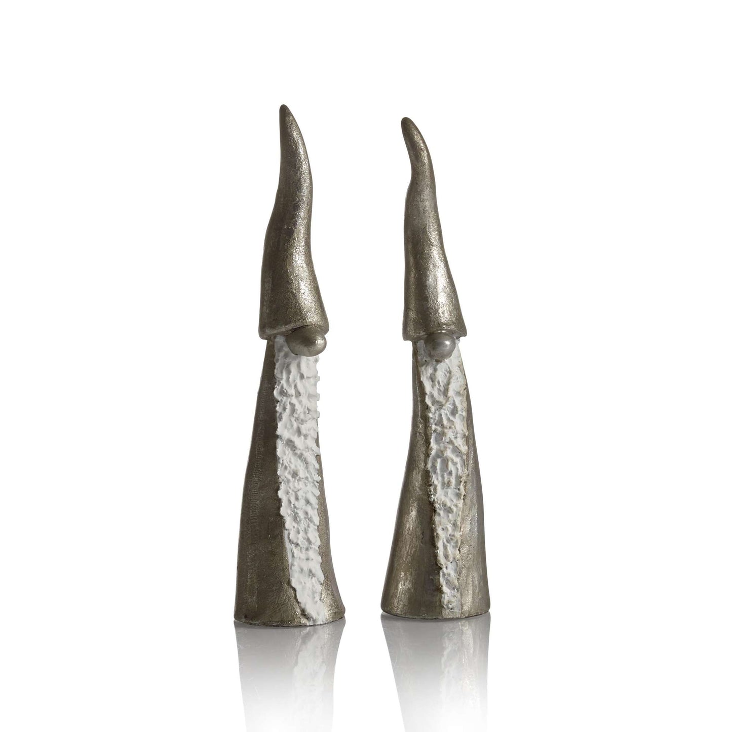 Tall Santa Set of 2 H15cm | Silver