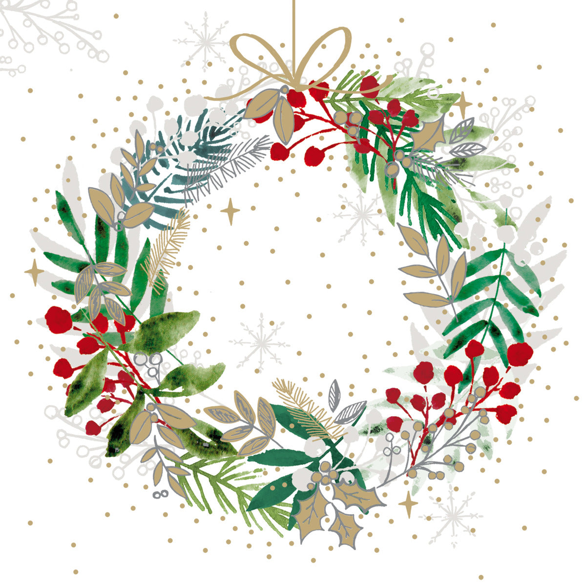 Festive Wreath Napkin