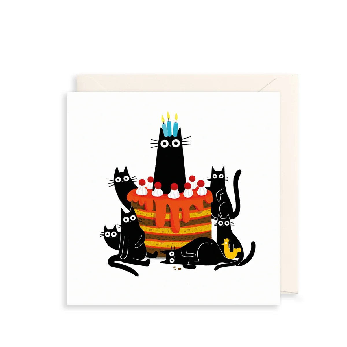 Cats & Birthday Cake Card
