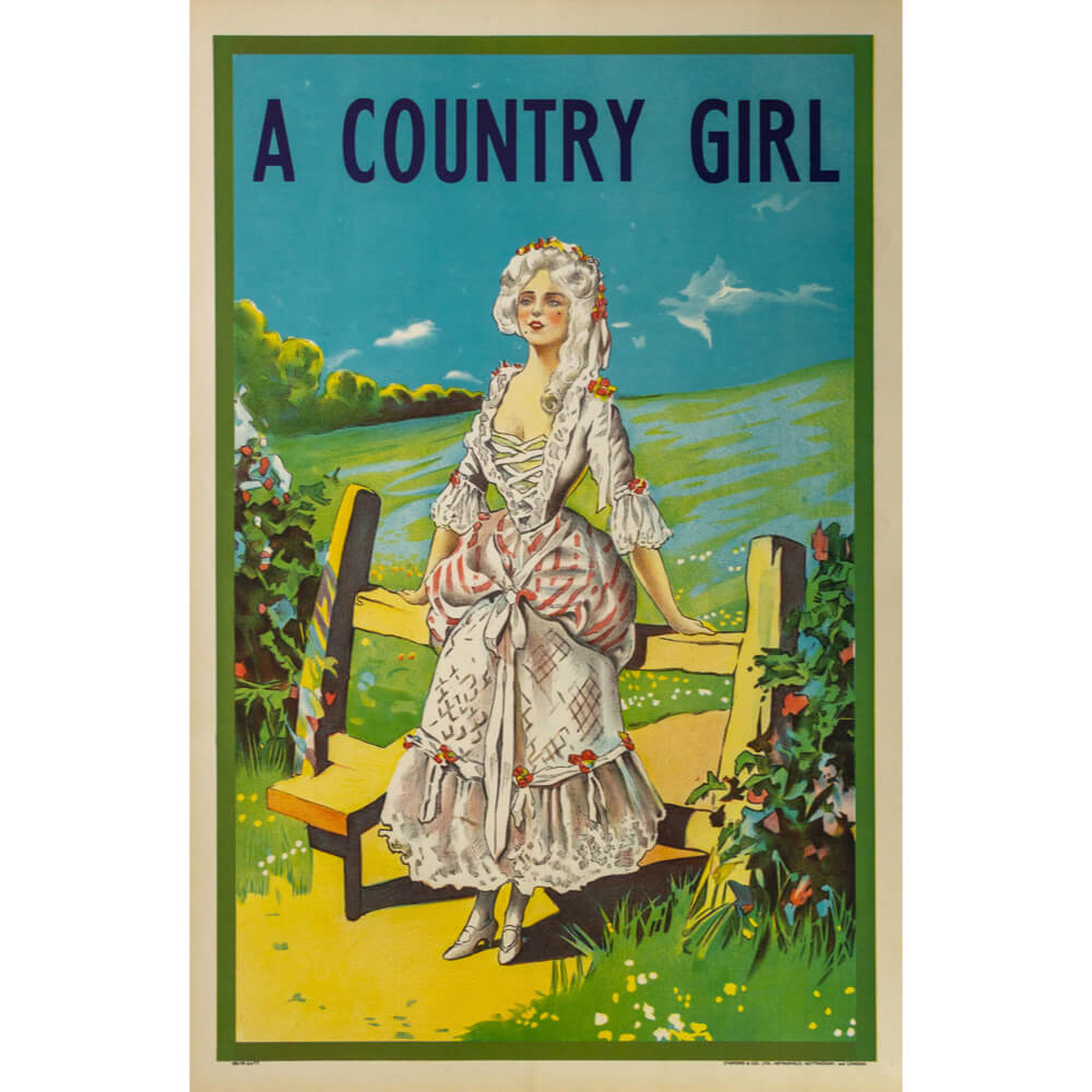 A Country Girl | 1910-1920 Original Vintage Poster