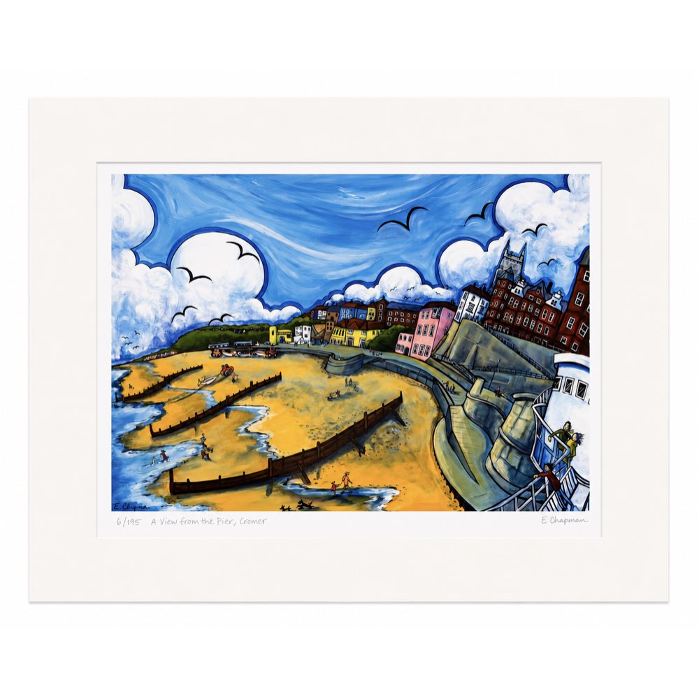 A View from the Pier, Cromer | Limited Edition Print by Emily Chapman