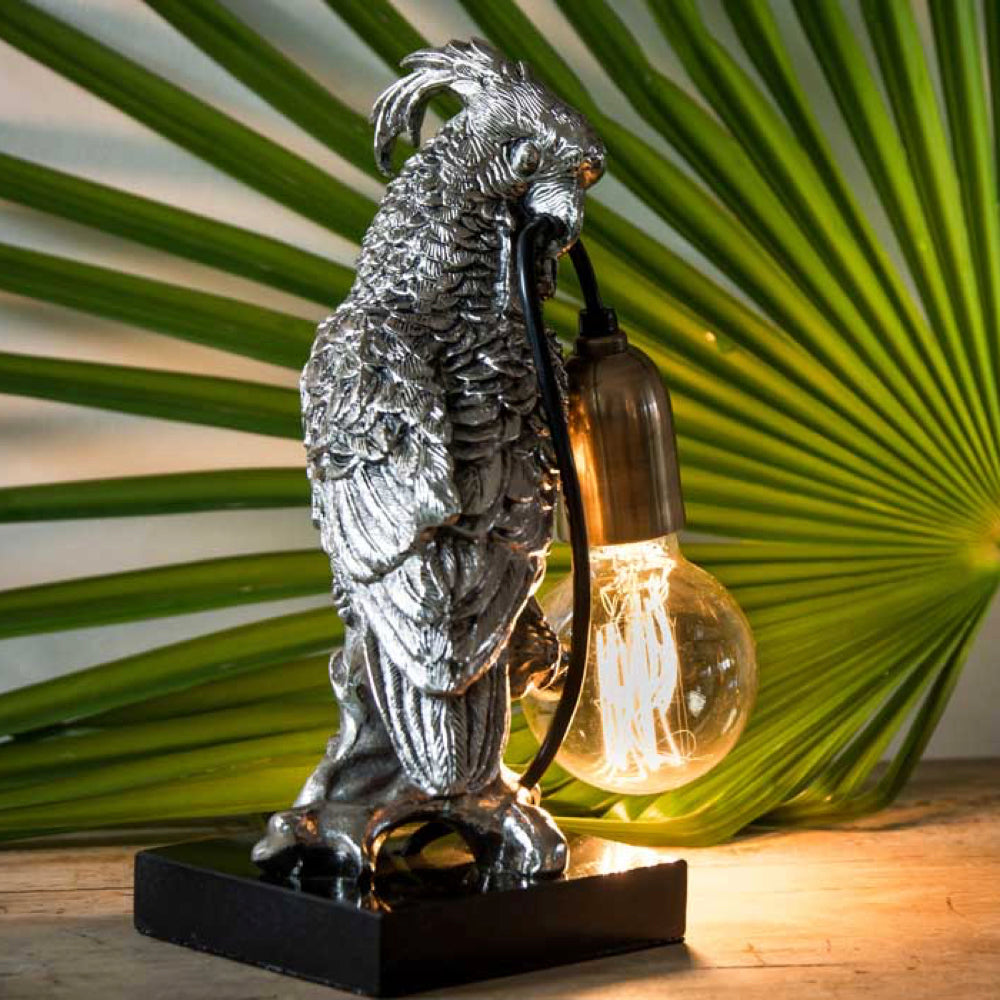 African Grey Parrot Lamp | Red Lobster Gallery | Sheringham 