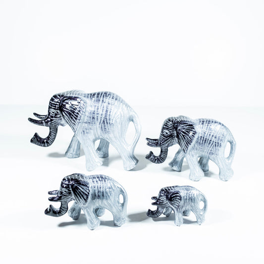 Black & Silver Walking Elephant