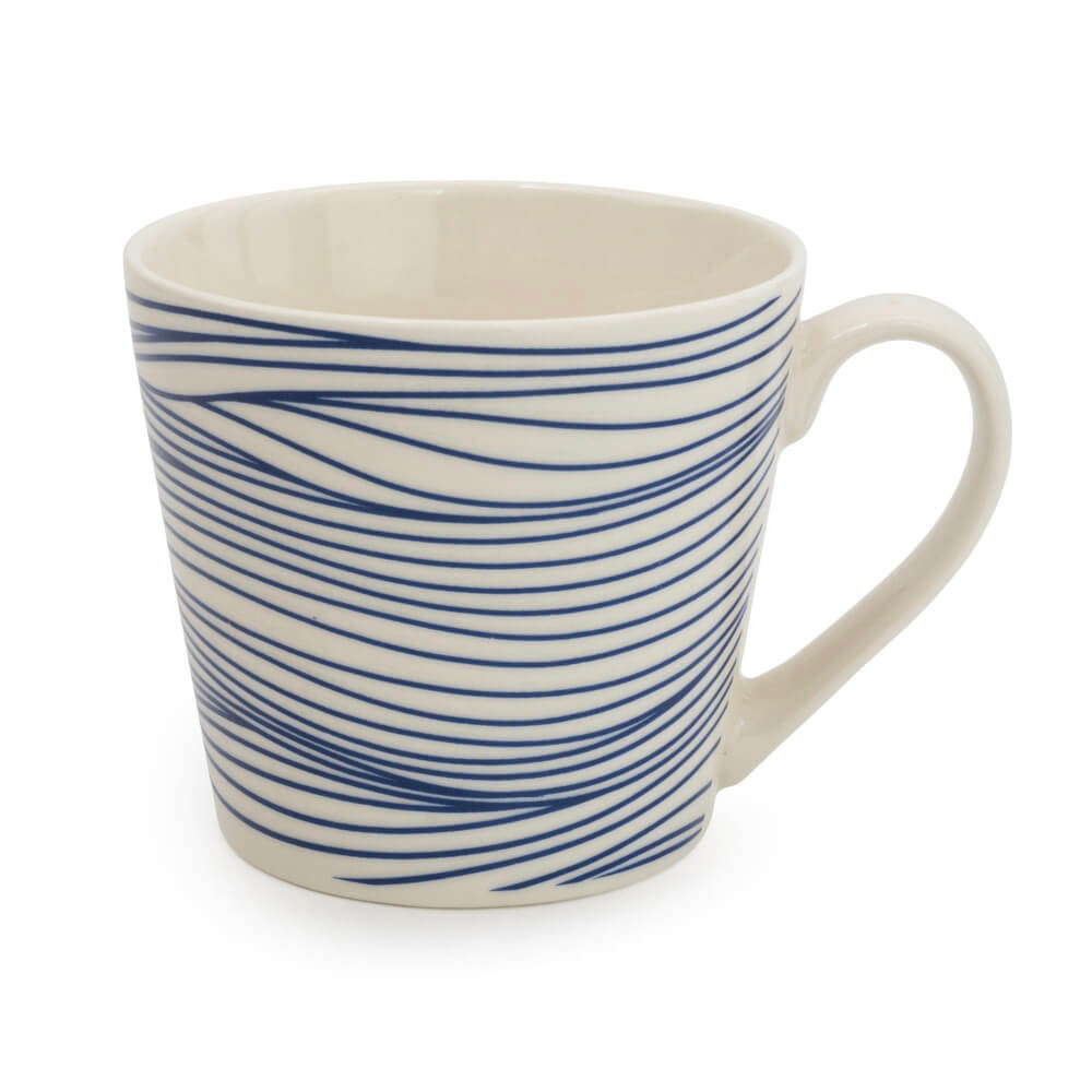 Blue Wide Mug | Nautical Lines | Red Lobster Gallery