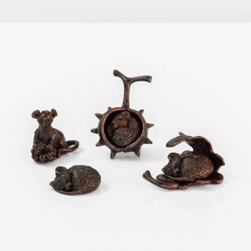 Bonsai Bronze Mouse In Conker