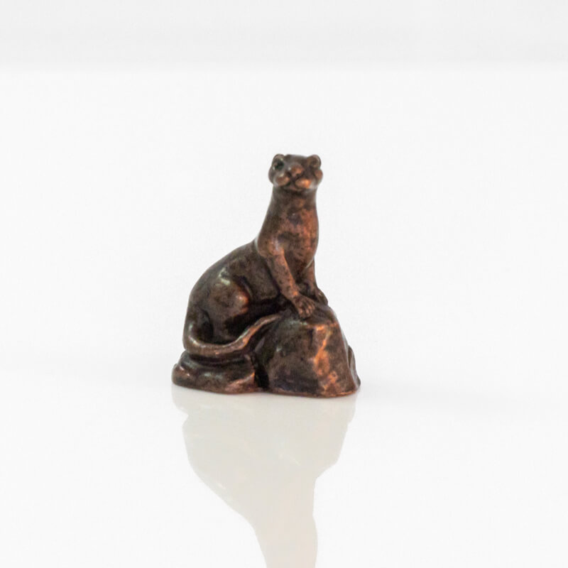 Bonsai Bronze Otter Sitting