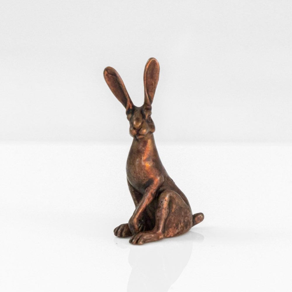 Bonsai Bronze Hare Sitting Ears Up