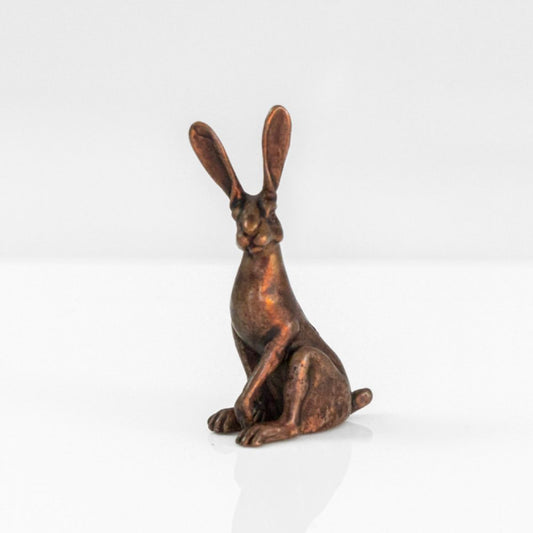 Bonsai Bronze Hare Sitting Ears Up