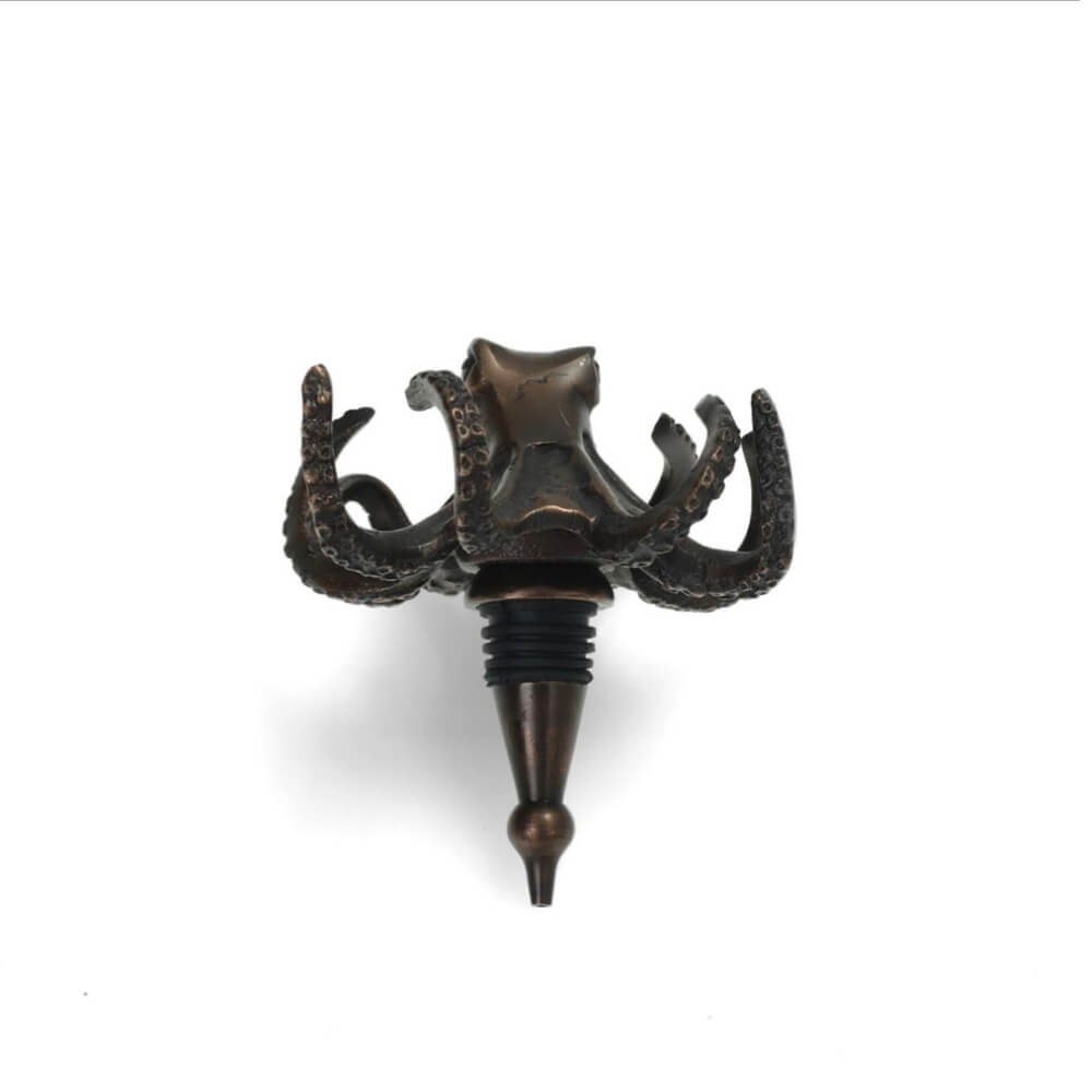 Bronze Octopus Bottle Stopper