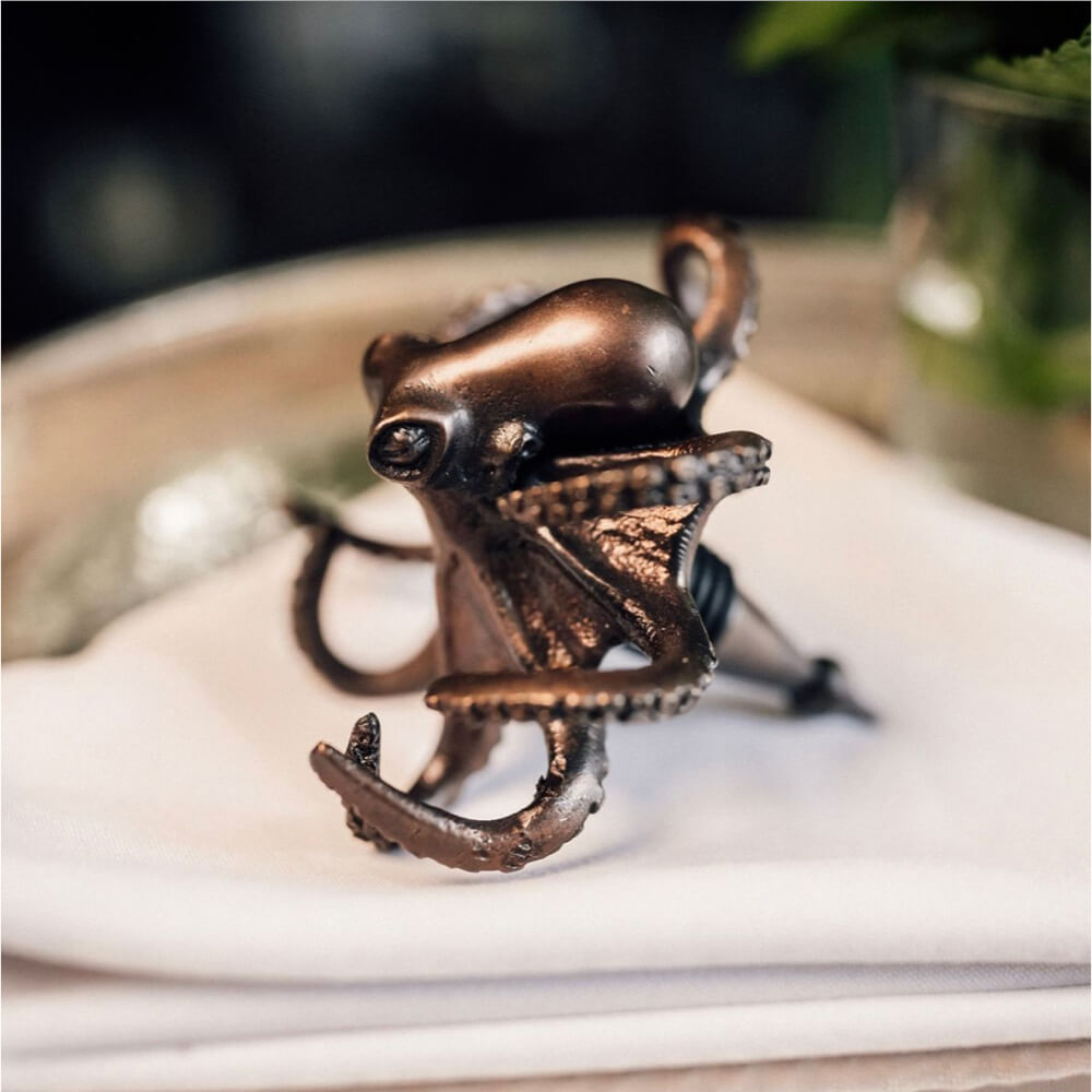 Bronze Octopus Bottle Stopper
