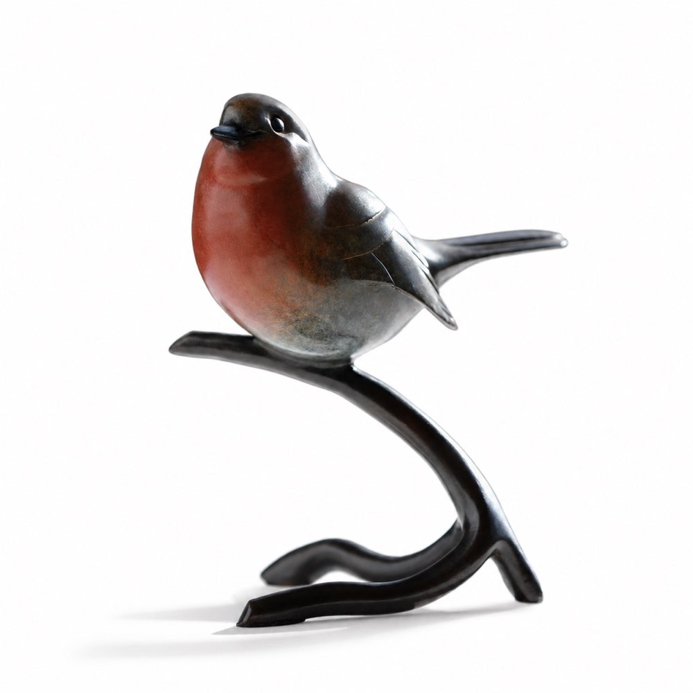 Robin Bronze Sculpture by David Meredith – Limited Edition