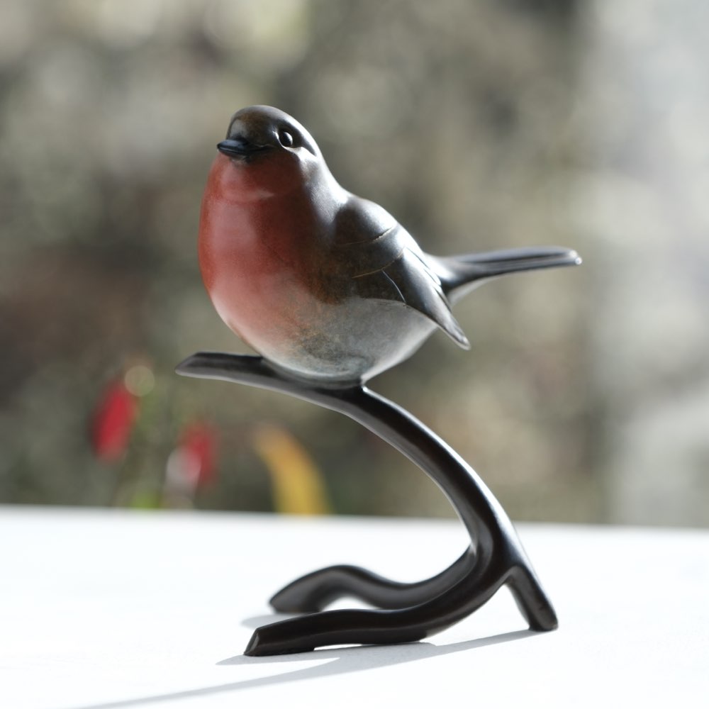 Robin Bronze Sculpture by David Meredith – Limited Edition