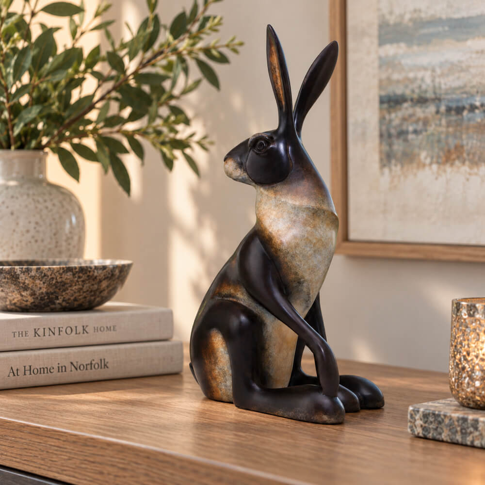 Sitting Hare | Large Bronze Sculpture by David Meredith – Limited Edition