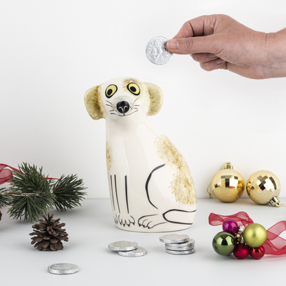 Dog Money Box | Brown and White