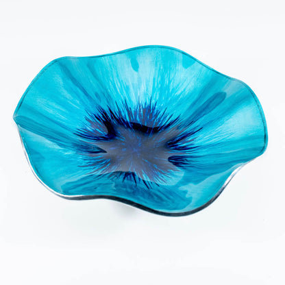 Brushed Blue Poppy Bowl