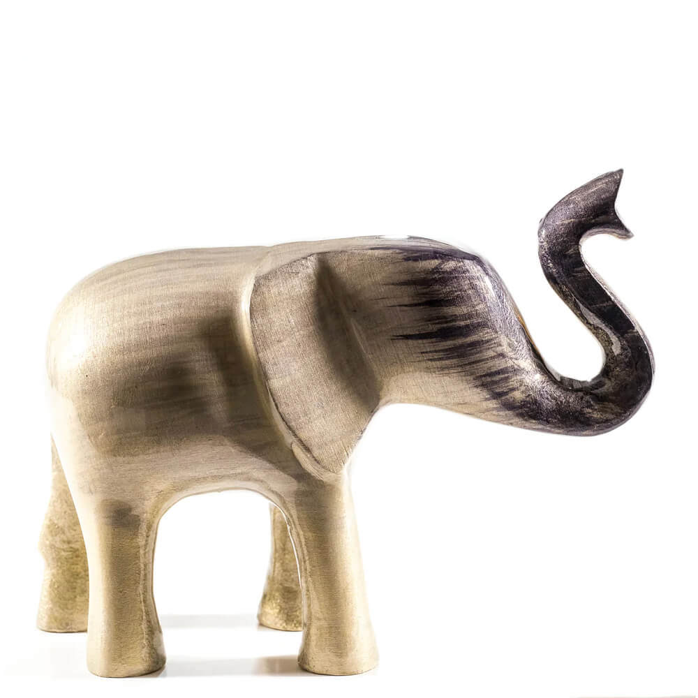 Brushed Silver Elephant Trunk Up | XL | Red Lobster Gallery 