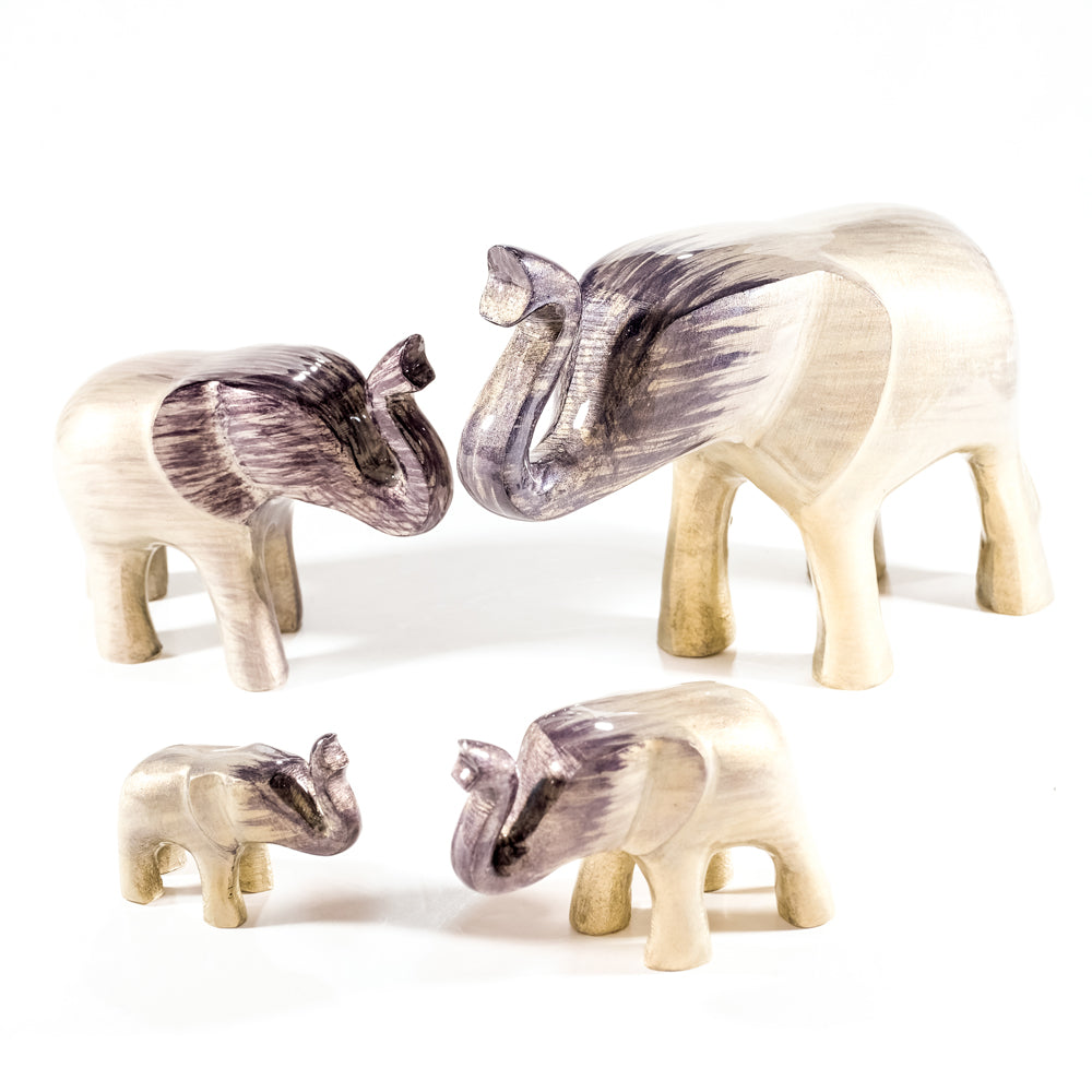 Brushed Silver Elephant Trunk Up
