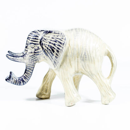 Brushed Silver Walking Elephant