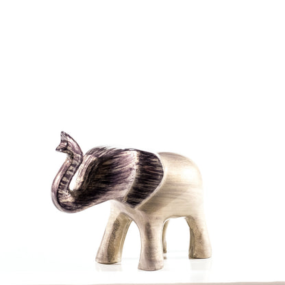 Brushed Silver Elephant Trunk Up