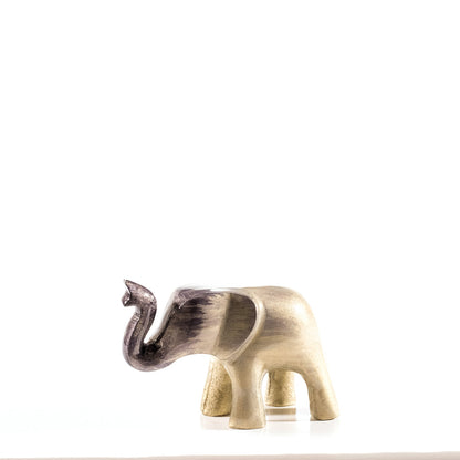 Brushed Silver Elephant Trunk Up