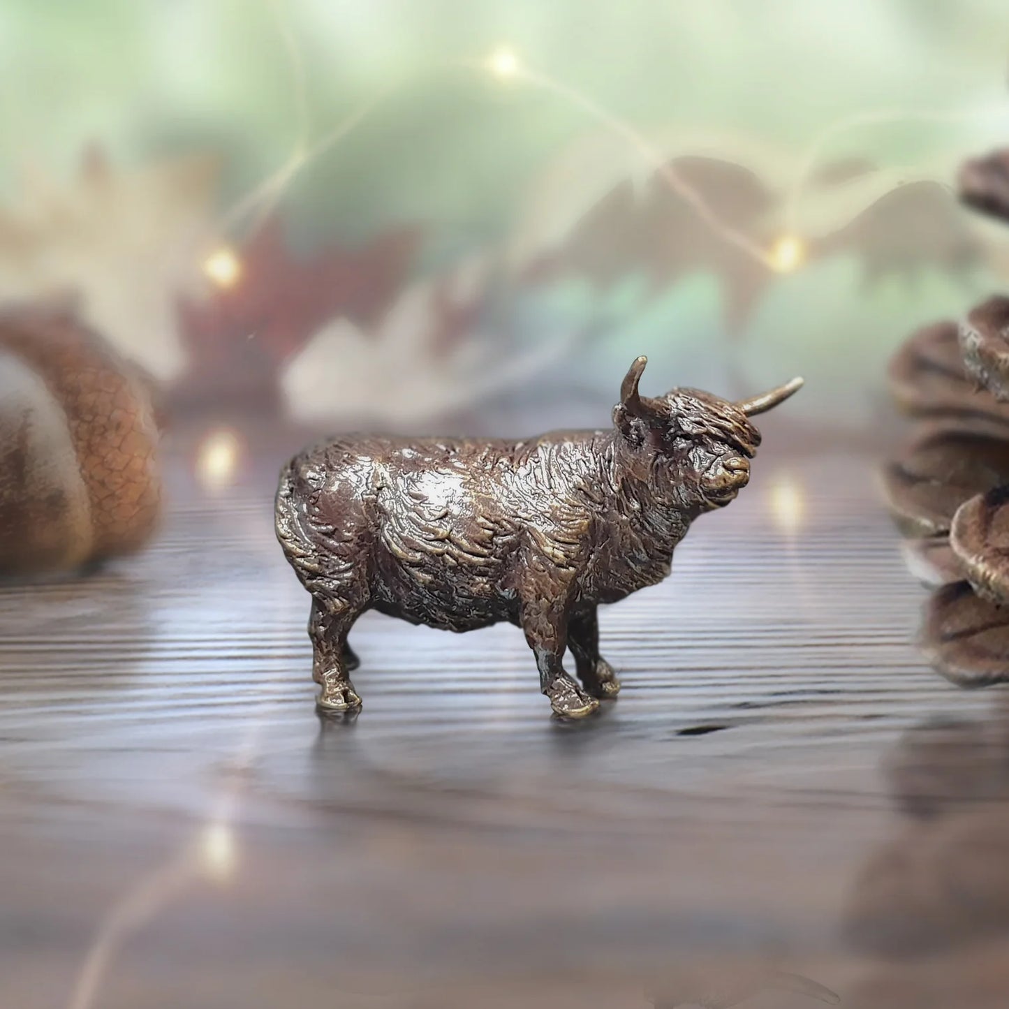 Highland Cow Miniature Solid Bronze