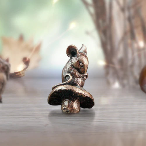 Miniature Bronze | Mouse on Toadstool | Red Lobster Gallery