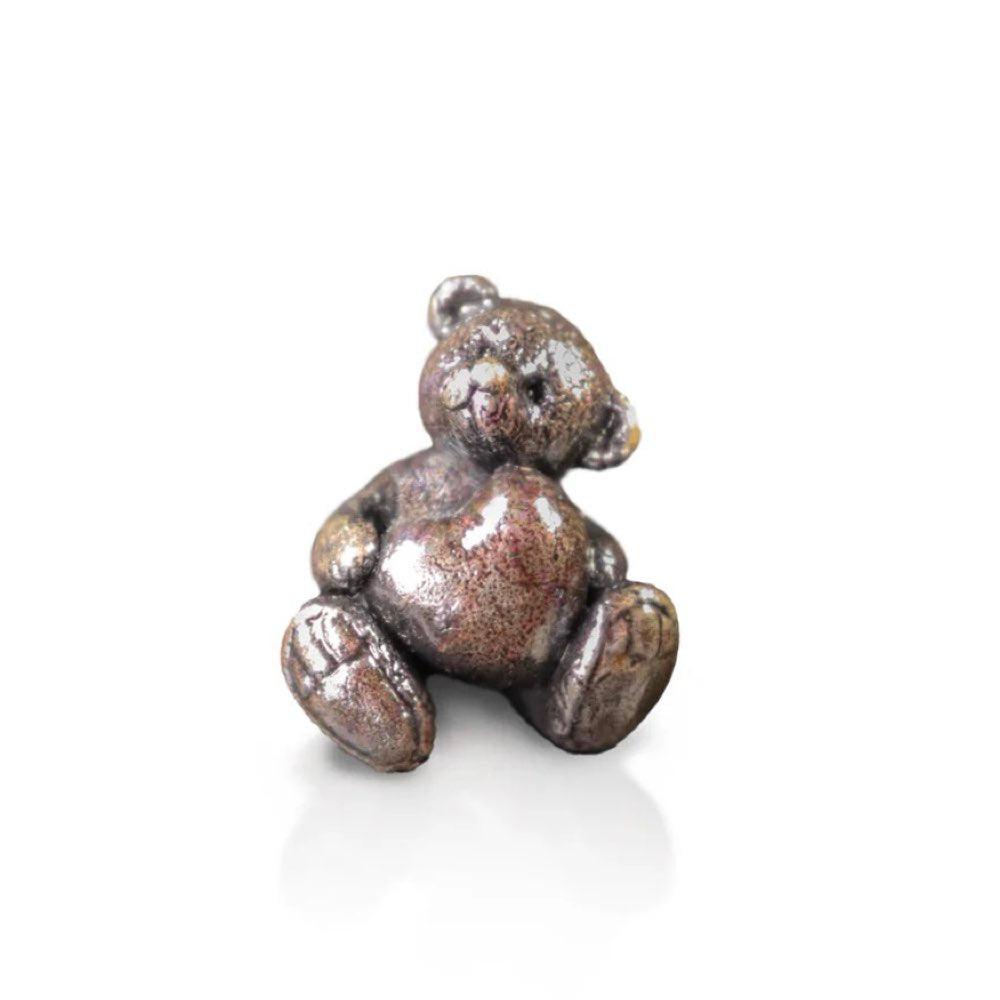 Miniature Bronze Teddy with Heart