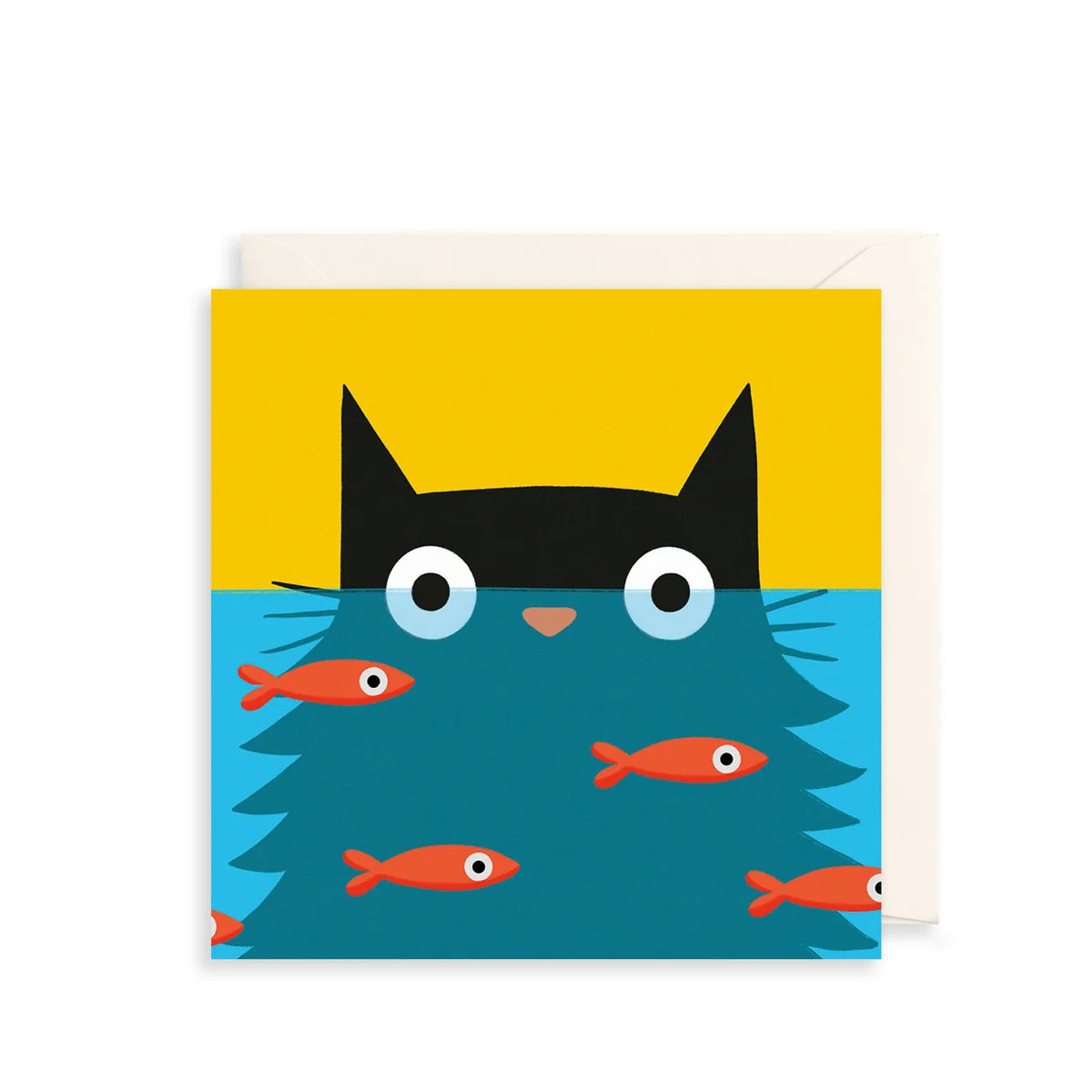 Cat & Goldfish Card