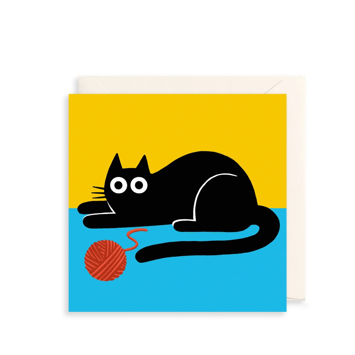 Cat & Ball of String Card
