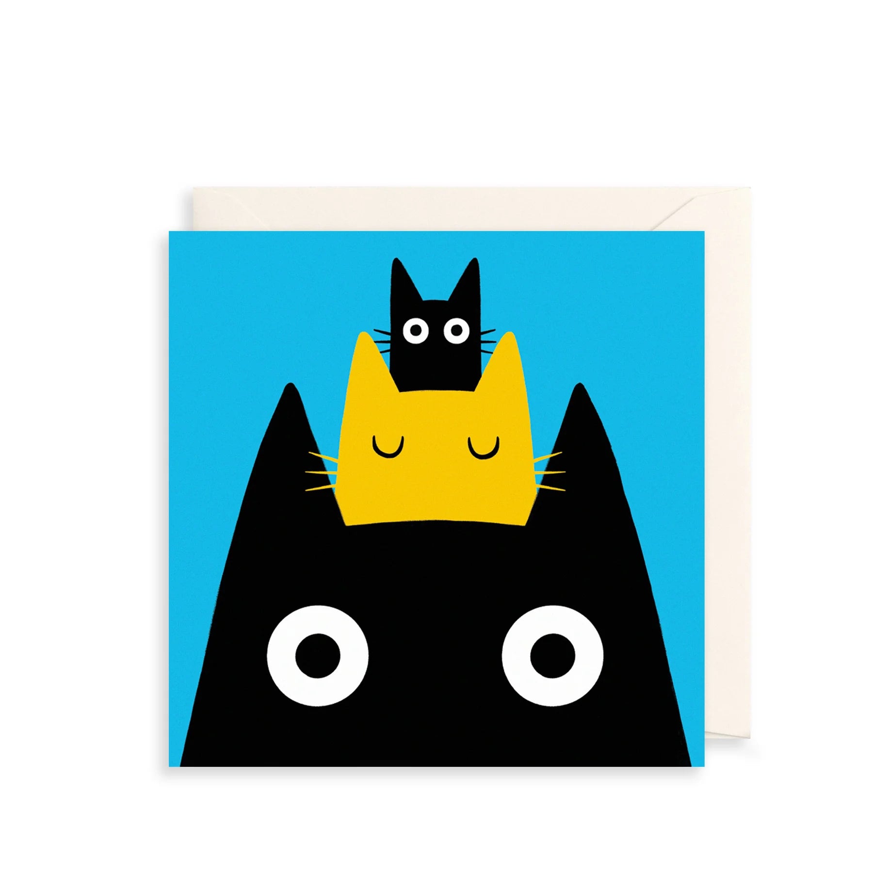 Three Cats Stacked Card