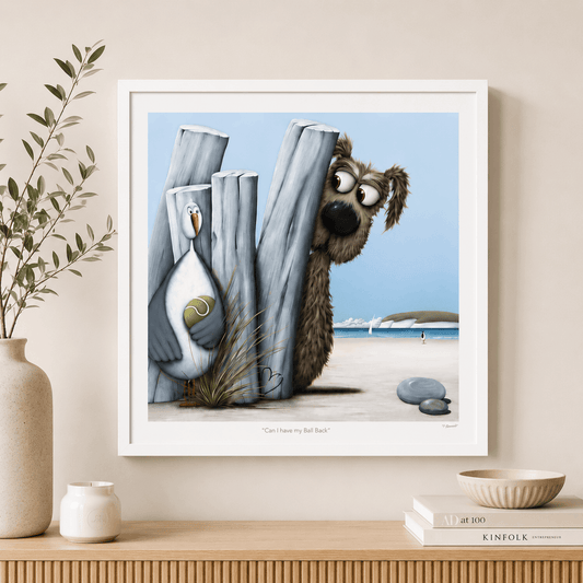 Can I have my Ball Back | Framed Print by Simon Clarke