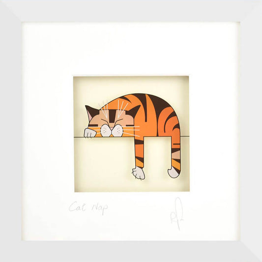 Ginger Cat Nap | Framed Print