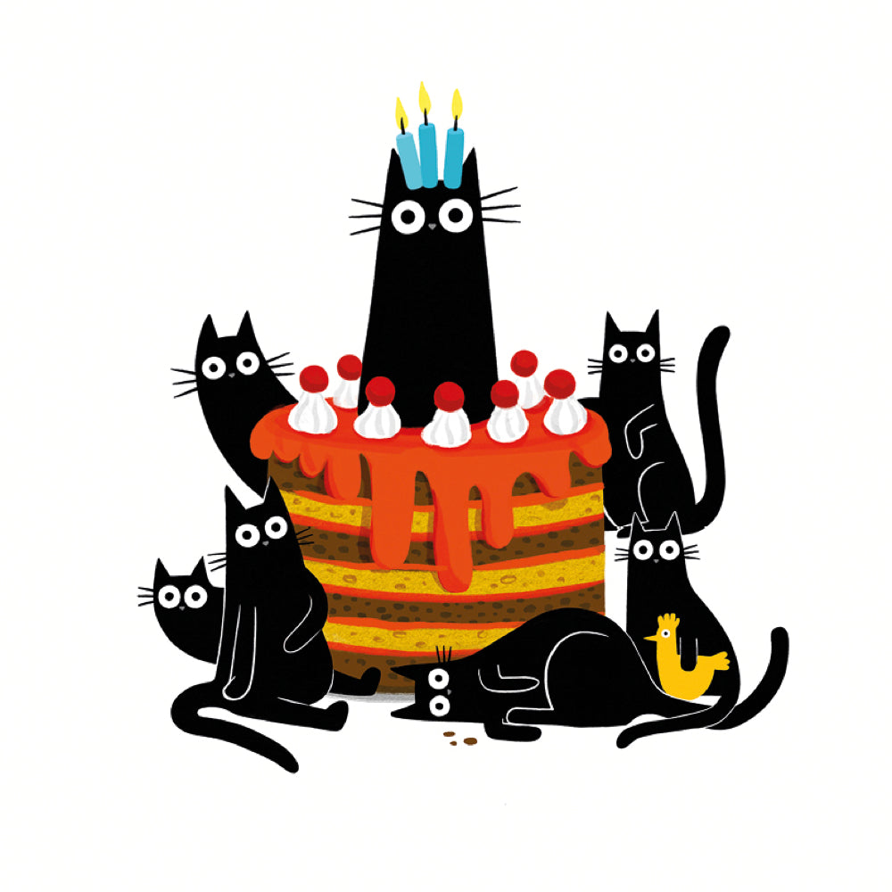 Cats & Birthday Cake Card | Red Lobster Gallery 