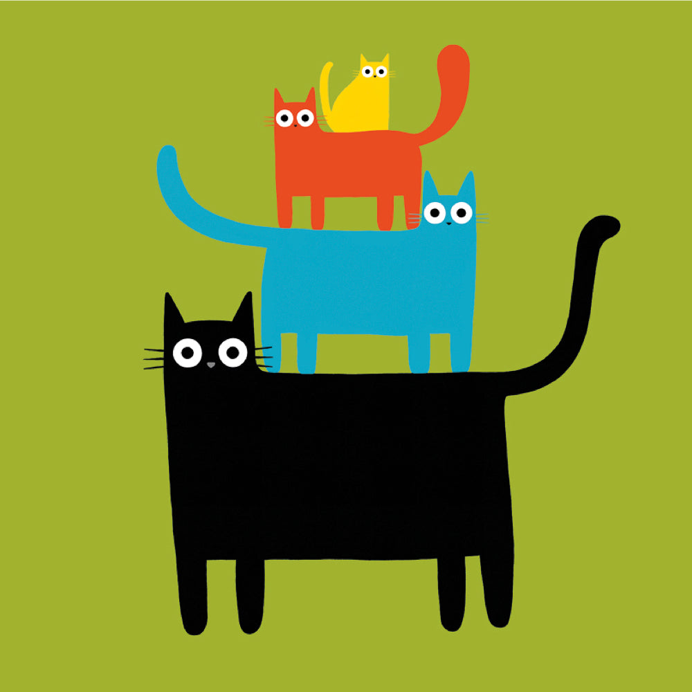 Four Stacked Cats Card | Red Lobster Gallery 