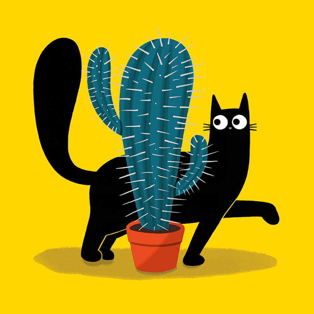 Cat & Cactus Card | Red Lobster Gallery