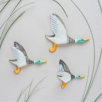Ceramic Duck Wall Set